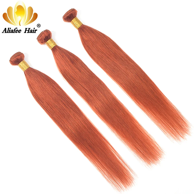 Aliafee светлые волосы бразильские волнистпряди Имбирные апельсиновые прямые