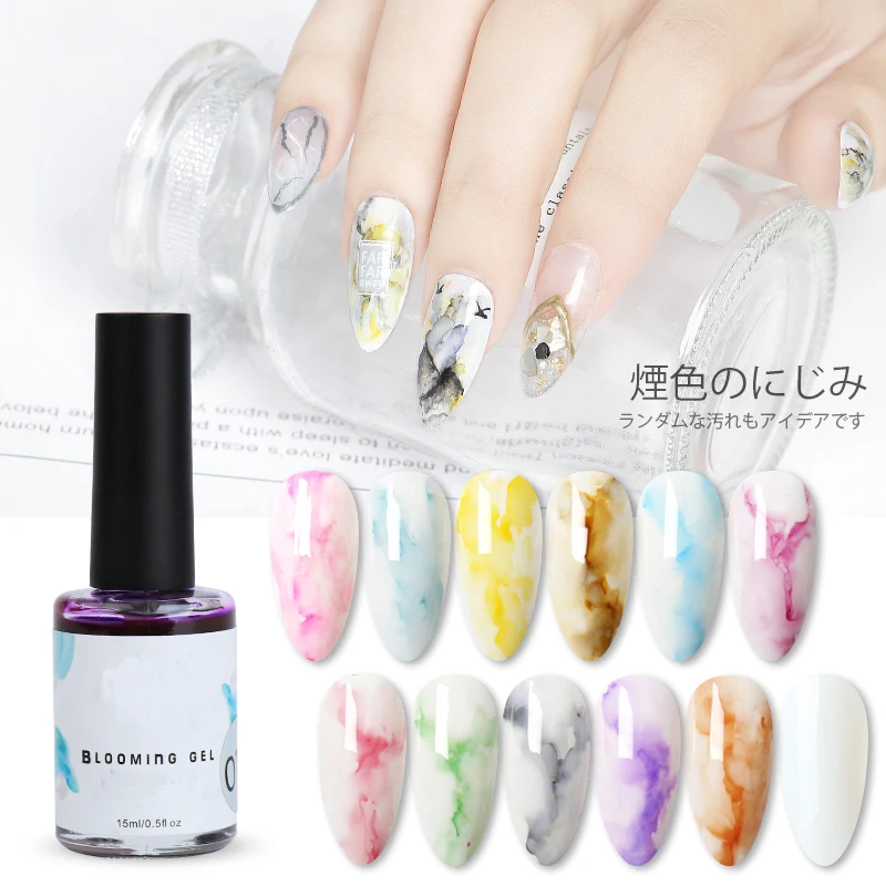 

STAR TREE 2pcs Gel Nail Polish Air Dry nail polish Blooming Lacquer For nail art decoration Need White base coat Gel Varnishes