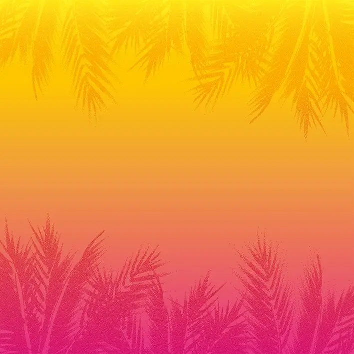 Занавеска для душа Тропический Закат красочные листья пальмы летние пляжные