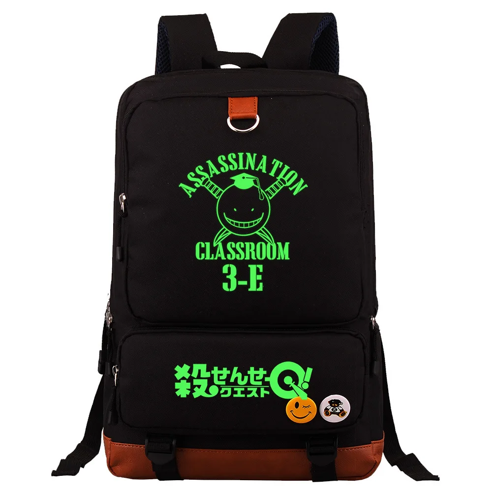

Assassination Classroom School Backpack Notebook Laptop Travel Bags Luminous