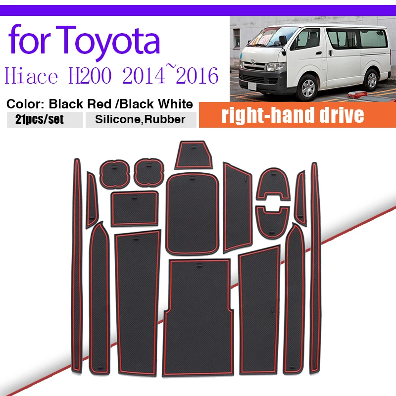 

Пыленепроницаемая прокладка для двери Toyota Hiace RegiusAce H200 2014 2015 2016 резиновый коврик для хранения стаканов слот для ворот Противоскользящий сти...