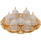 Набор турецких кофейников Сваровски, 6 Турецкий Арабский, медные чайные чашки ручной работы, Набор чашек для эспрессо