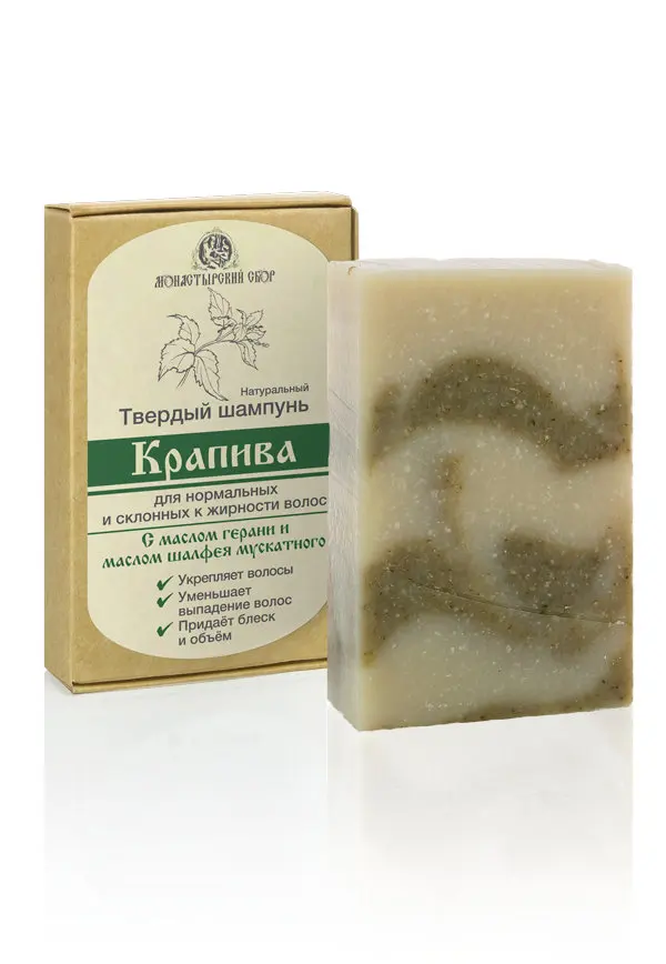 Клеона - Твердый шампунь Крапива 85 г |