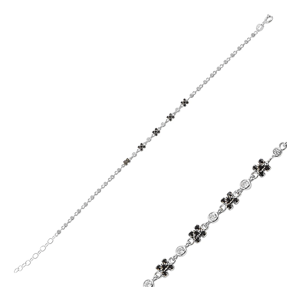 

Silver Black Bracelet