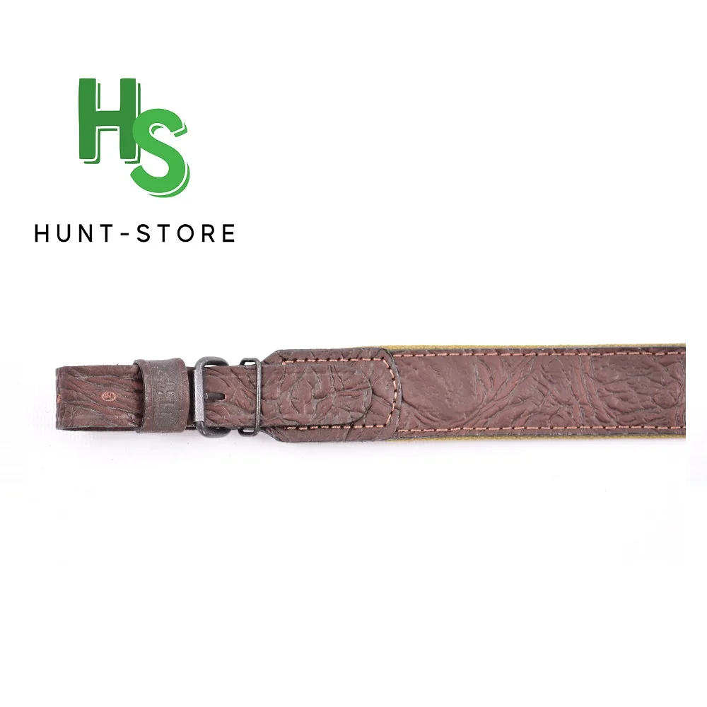 Ремень ружейный комбинированный ХСН из натуральной кожи / лента ЛРТ двухточечный