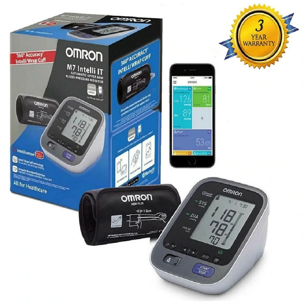 Монитор артериального давления Omron M7 Intelli IT верхняя рука с оберточной манжеткой (22