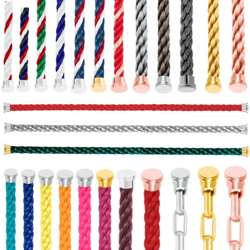 

Sold Separately Luxury FORCE 10 Bracelet 1:1 Original Logo Large Nylon Cord Fit Horseshoe Buckle Jewelry Fit Fred Bracelet