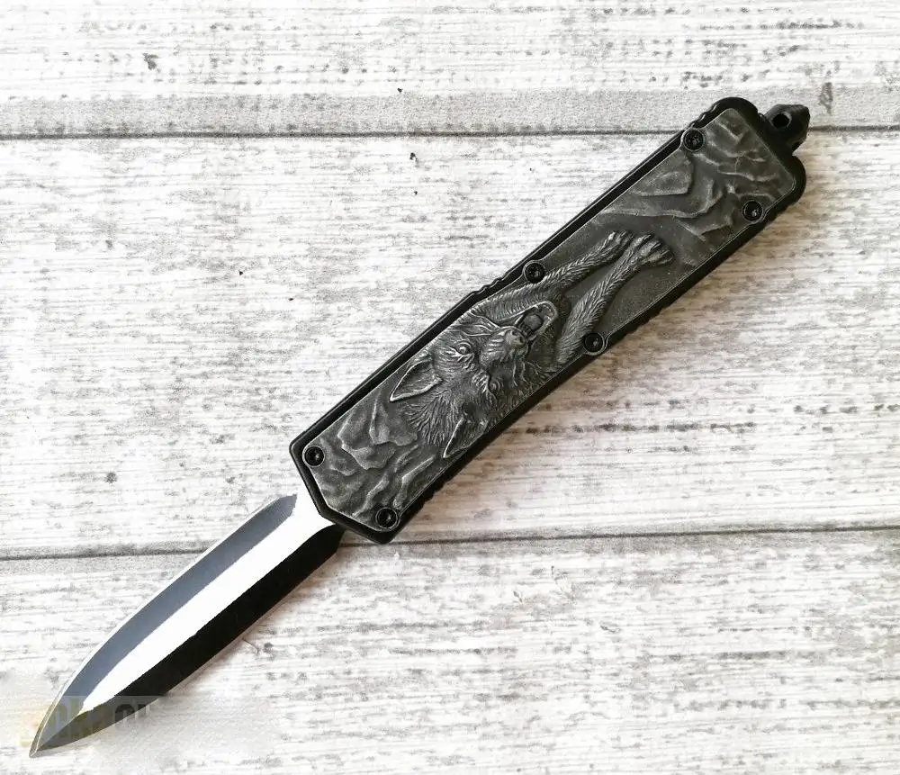 

Mict Wolf 440c Blade Double Action Fixed Blade Tactical Self Defense Folding Knife Camping Hunting Pocket Edc Knife