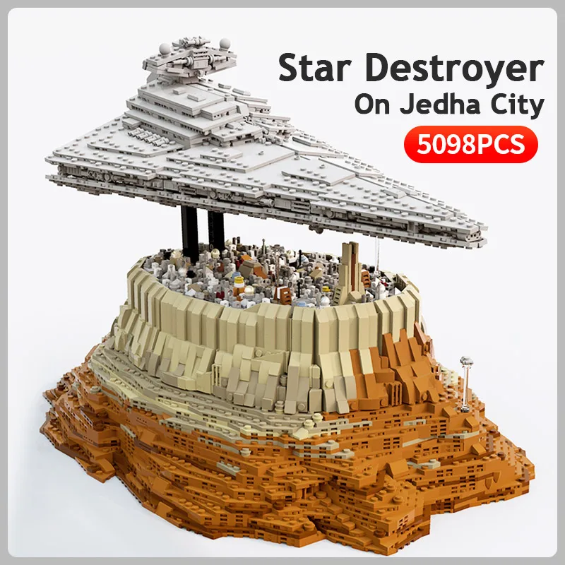 Разрушитель круиз над Jedha город Империя MOC 18916 строительные блоки Звездные