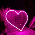 Неоновая вывеска в форме сердца, неоновая вывеска на заказ, светодиодный неосветильник светильник ручной работы, высветильник ка для свадебной фотосессии, декор для магазина, Настенный декор