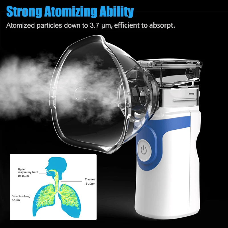 

Rechargeable Nebulizer Inhaler Handheld Silent Mesh Atomizer For Adults Kids Baby Ultrasonic Inhaler Atomizer Humidifier