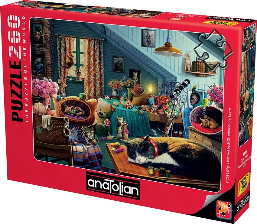 260 Pieces Anatolian Puzzle Oyun Odası Kitten Play Bedroom For Adult&Kids Toy Educational Entertaintment  Enjoy Fun Games