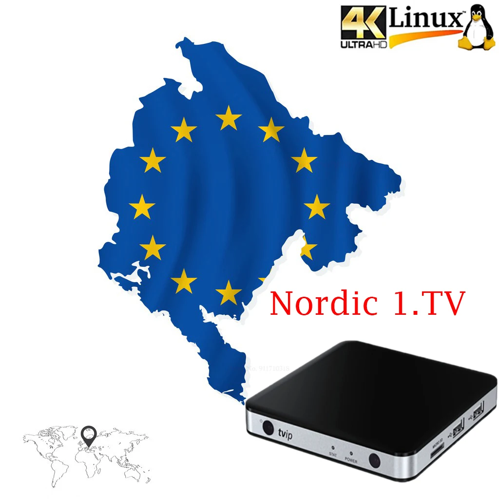 

Tv ip605 525 nordic one TV 4K box Amlogic S905X android Linux system Dual Systerm Set top ip tv Box и nordic one Europe M3U
