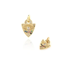 evil eye triangle necklace multicolor cz gold triangle pendantgold pendant diy jewelry accessories 17x10 8x1 7mm