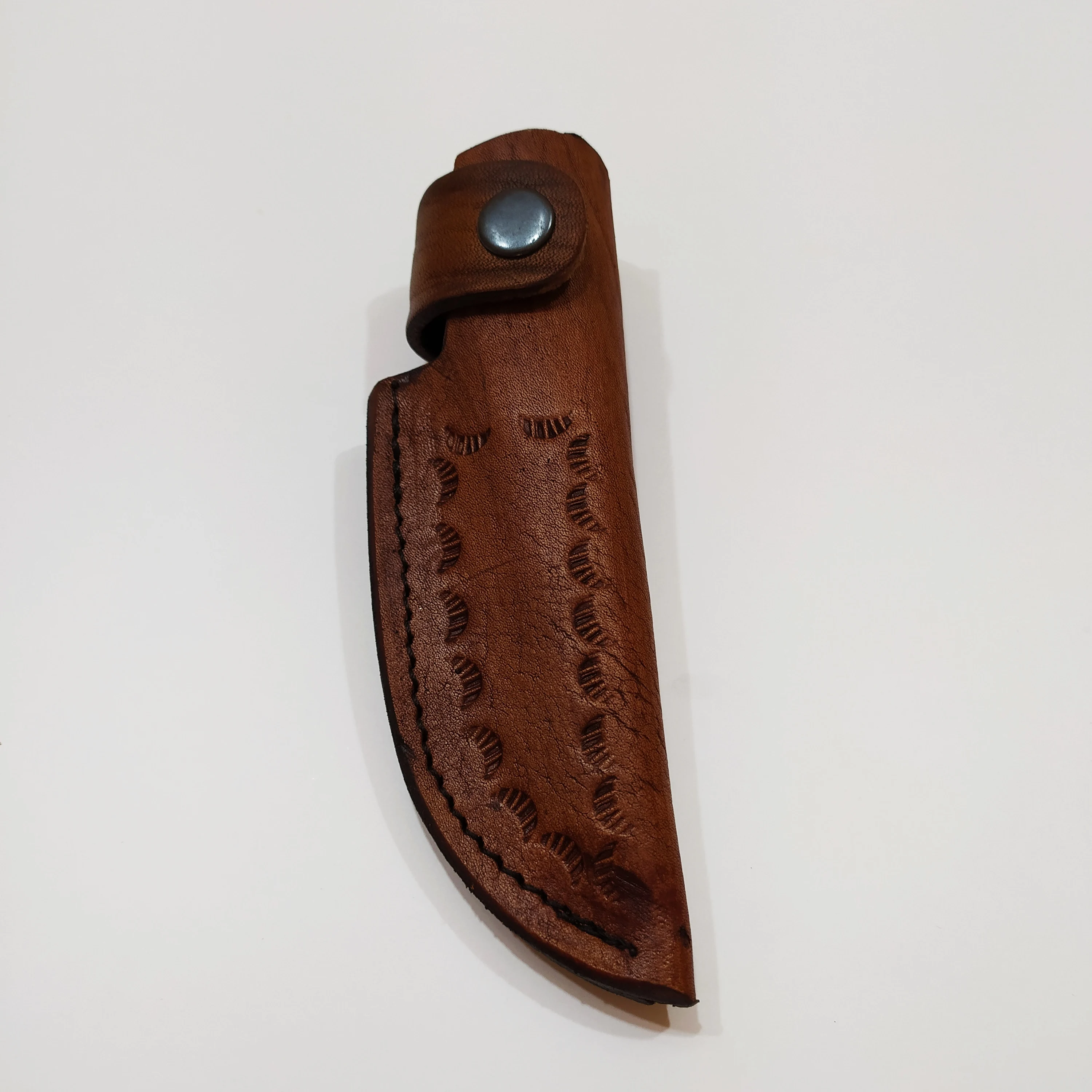 Cuchillo de caza de acero forjado hecho a mano, mango de nogal, envoltura de cuero de vaca, 4mm, herramientas de mano, acero forjado, regalo personalizado