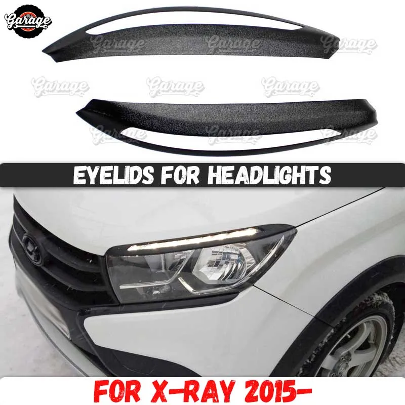 Веки для фар Lada X-Ray 2015- ABS пластиковые накладки ресничек бровей отделка аксессуары