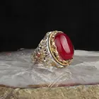 Мужское и женское кольцо из серебра 925 пробы с натуральным камнем