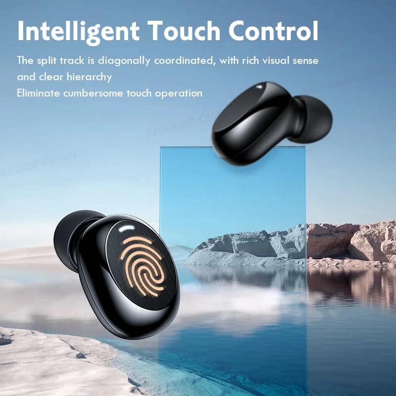 Bluetooth 5.0 Headphones 1200mAh Charging Case LED Display Wireless Earphones HiFi Sport Stereo Earbuds Headsets with Microphone |