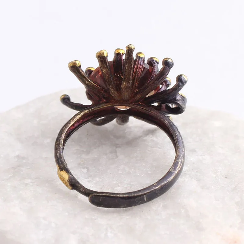 

Round Cut Sultanite Womens Gold Plated Silver Ring, Woman 925 Silver Sultanite Handmade Ring,color changing