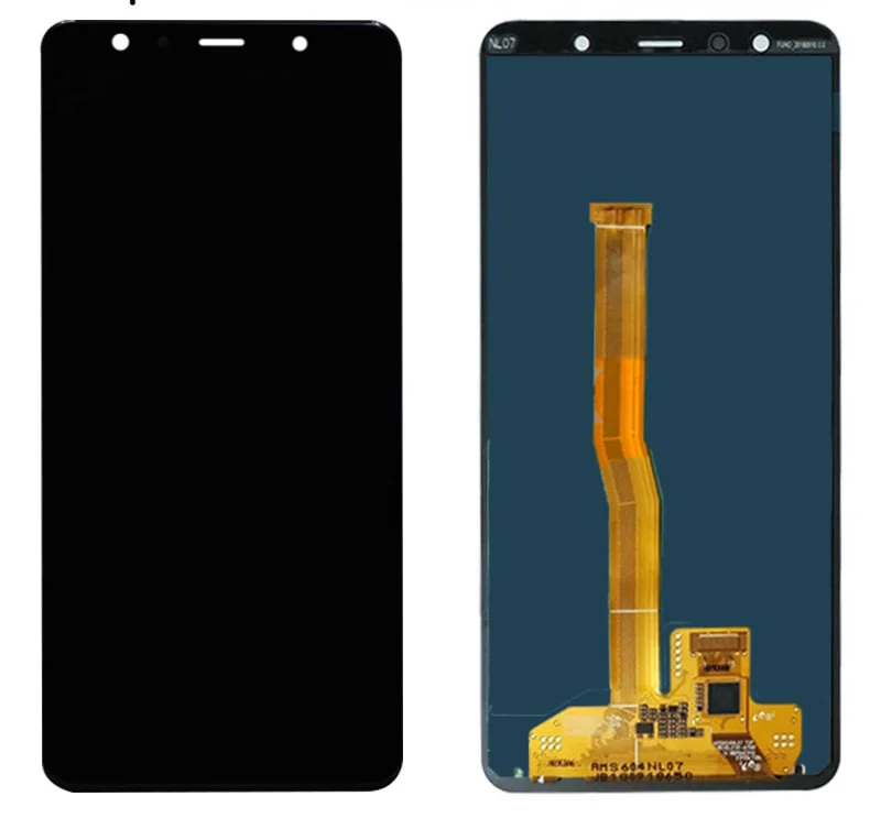 Display (screen) assembly with fingertip for Samsung a750f (A7 2018) black OLED |