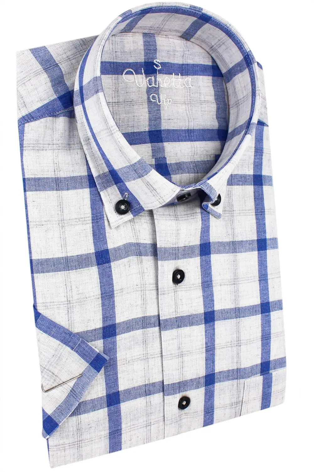 Мужская рубашка из 100% хлопка льняная клетчатые рубашки с короткими рукавами для