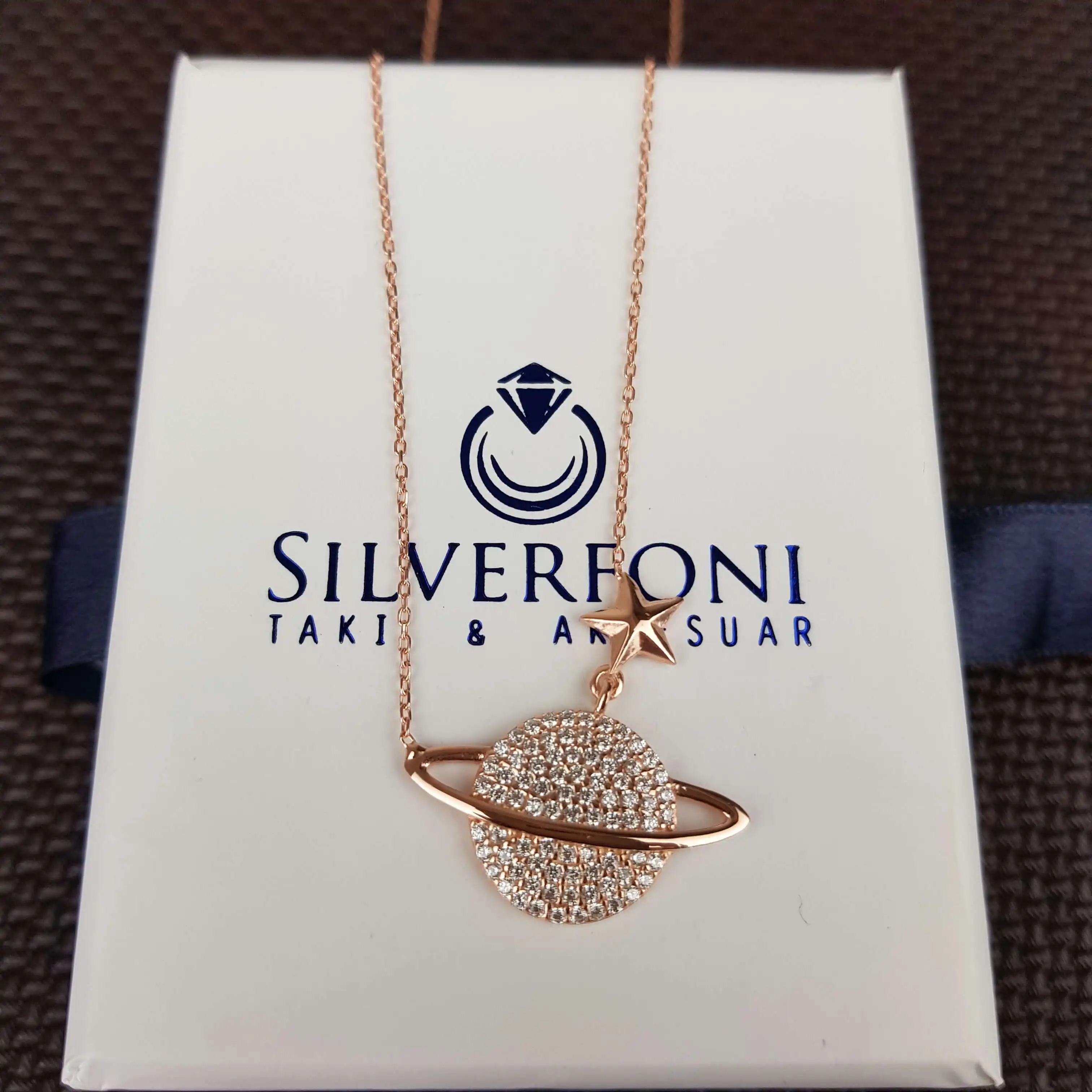 Collier en argent Sterling 925 pour femmes, pendentif en pierre de Zircon Rose planète saturne, cadeau d'anniversaire, chaîne élégante et Cool de luxe