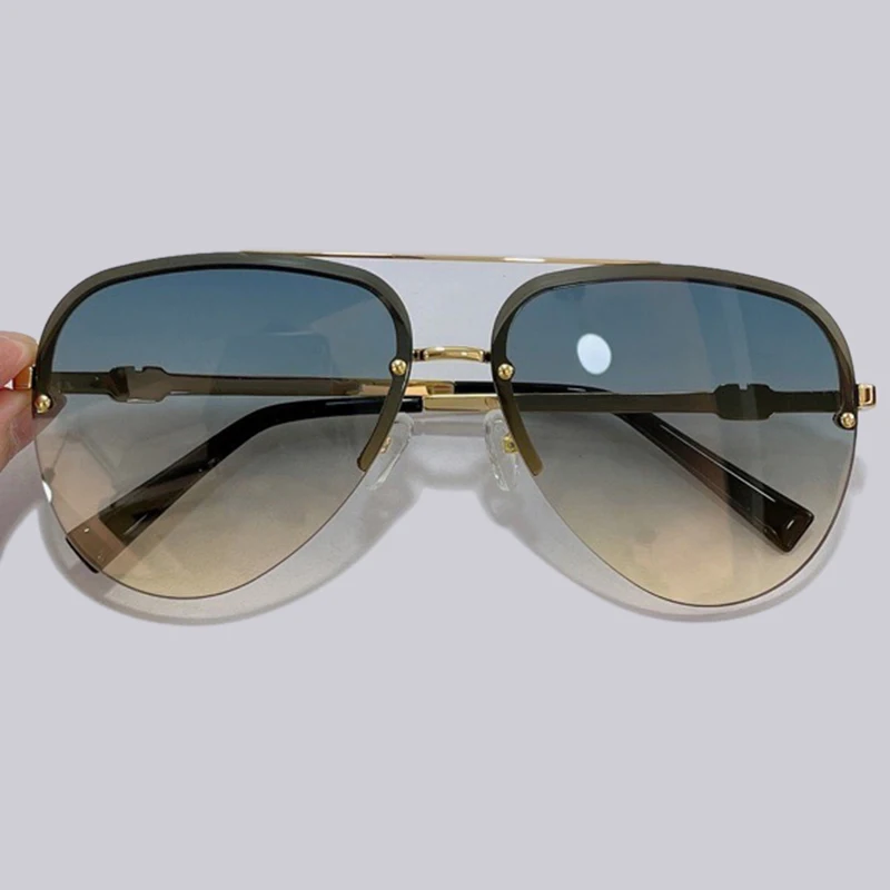 

Pilot Retro Rimless Women Men Luxury Vintage Brand Sun Glasses Outdoor Driving For Men Gafas De Sol Para Hombres Y Mujeres