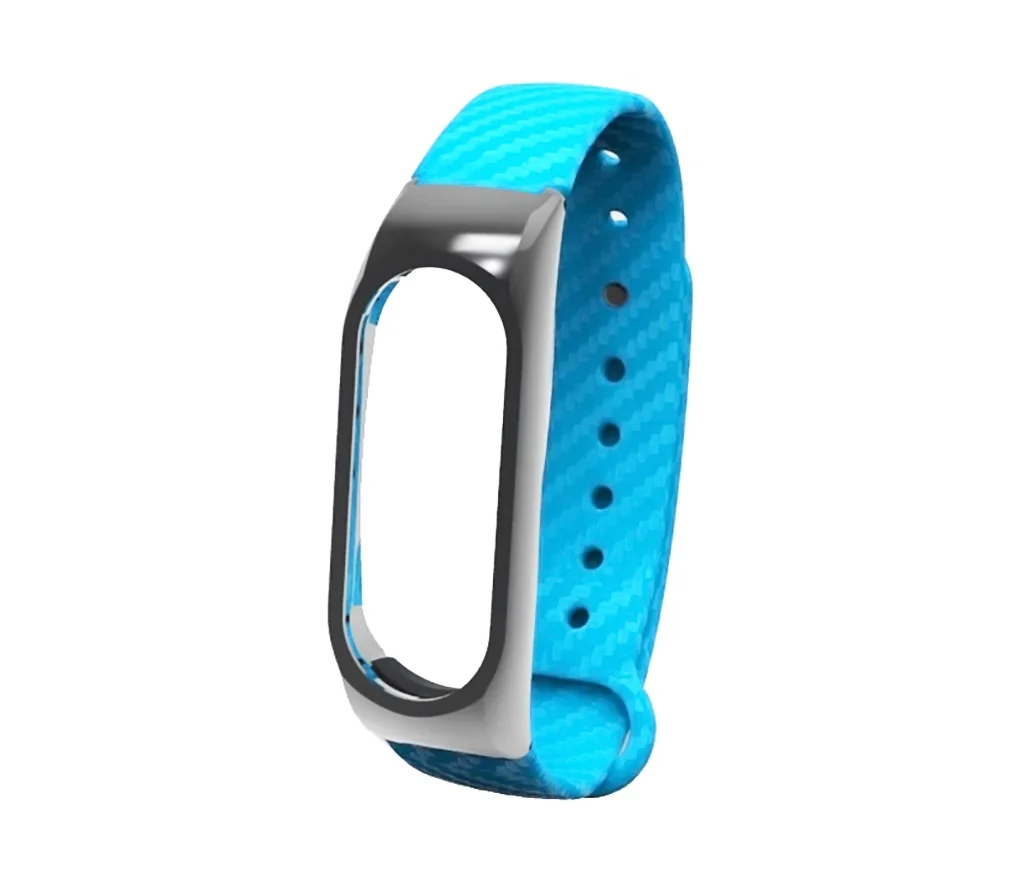 Ремешок для Mi Band 2 Carbon Fiber синий/чёрный|Ремешки часов| |