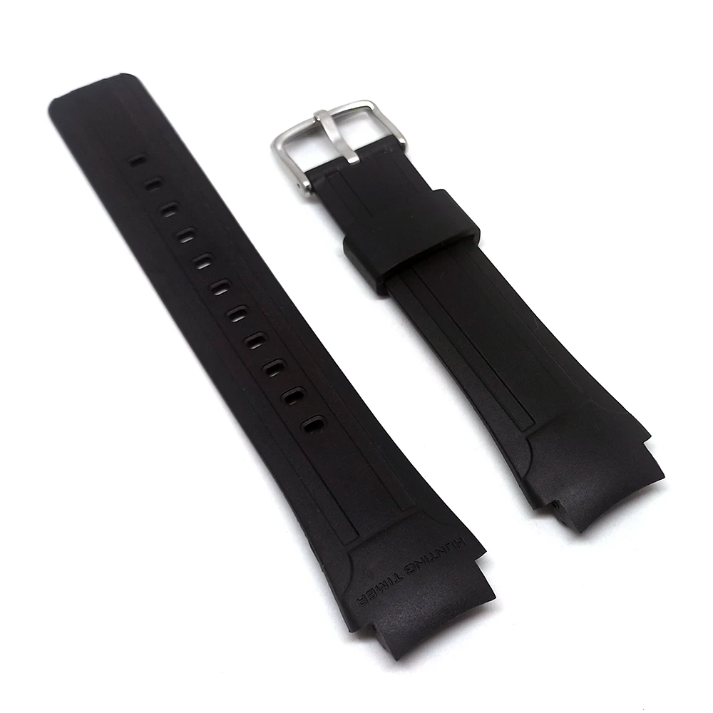 

Original Casio AMW-701 Hunting Timer Ana Digi - Watch Band Strap - 18mm Black Rubber Rare