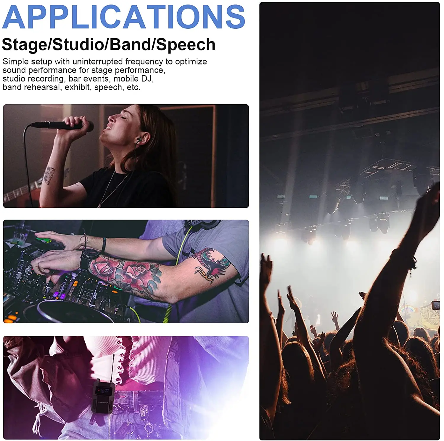 Phenyx Pro PTM-22 UHF Mono Dual Wireless Inear Monitor System с набором для крепления в стойке (500 МГц)