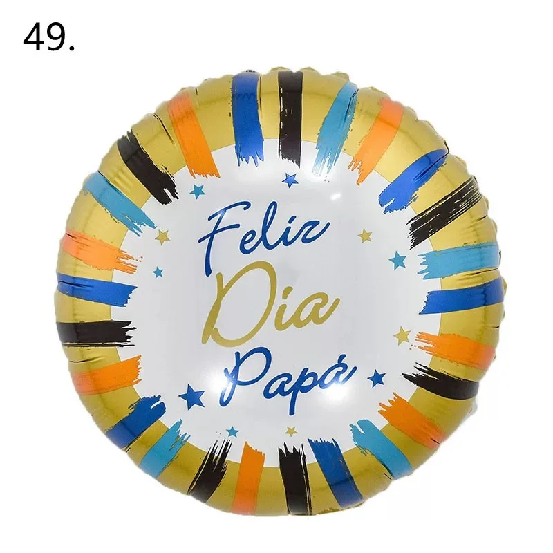 20 шт. круглых 18-дюймовых испанских гелиевых шаров на день счастливого отца