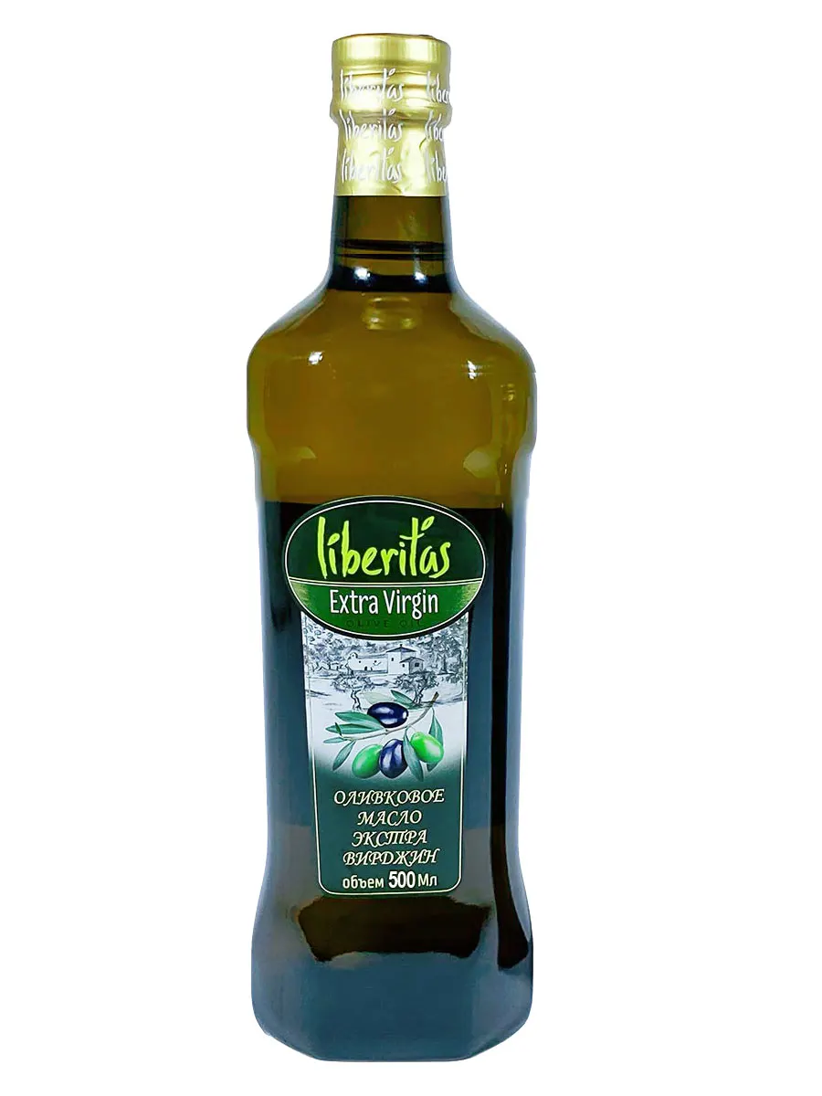 Масло оливковое Liberitas Extra Virgin нерафинированное 500 мл. стеклянная бутылка продукты