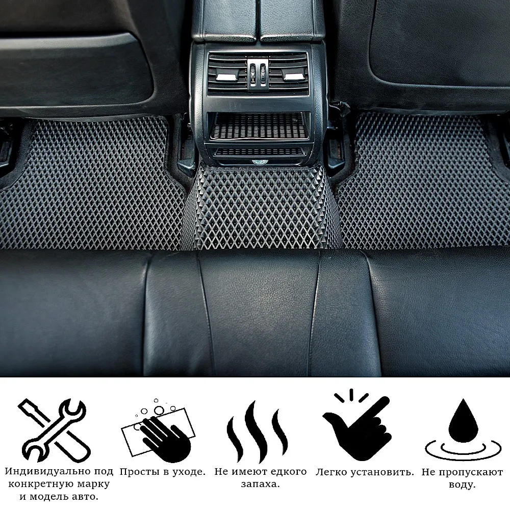 Car EVA Floor Mats CT-0771 For Interior Accessory Auto Volkswagen Polo (MK6) VI Liftback 2020-н.в. 5 pcs / set Without smell | Автомобили