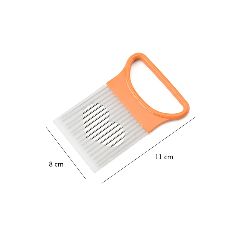 

Stainless Steel Onion Needle Fork Vegetables Fruit Slicer Safe Slicing Cutting Tools Aid Holder Kitchen Accessories