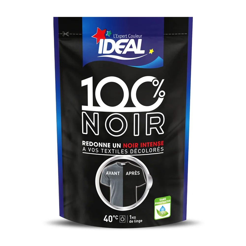 Краска для одежды / ткани IDEAL 100% NOIR &quotВсе в одном&quot восстановления цвета черной и