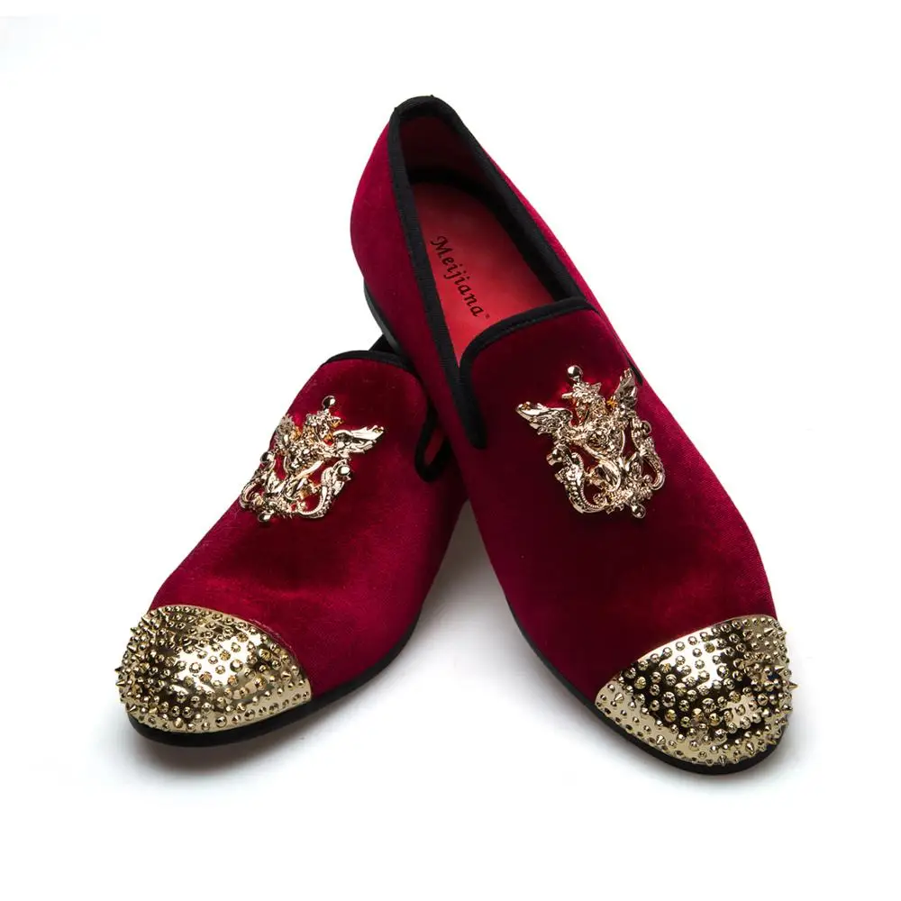 MEIJIANA для мужчин на плоской подошве Мужские бархатные Лоферы без застежки туфли