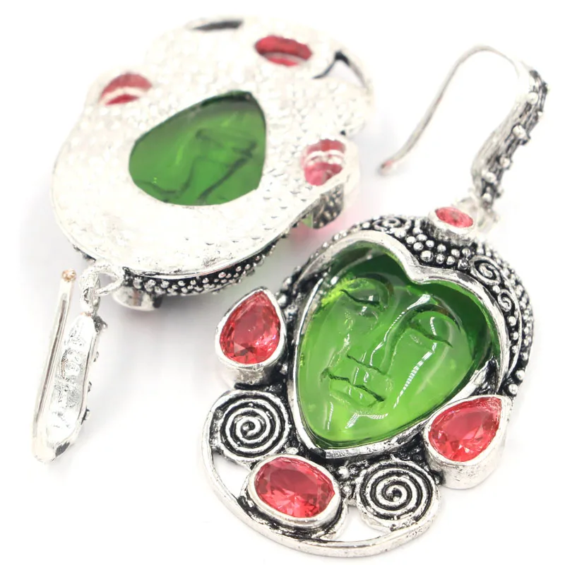 55x27 мм длинные большие специальные цветущие женские серебряные серьги с