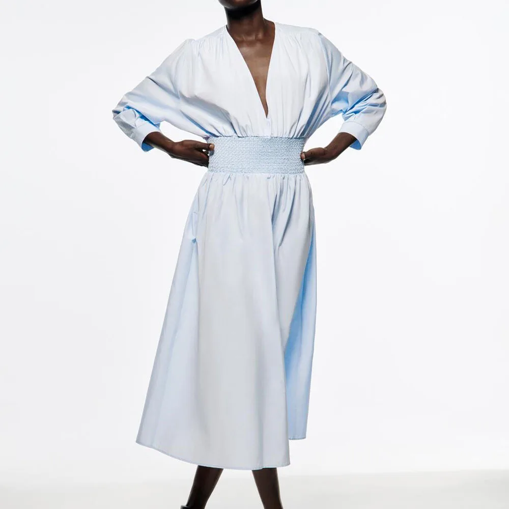 

Fashion Dress Summer New Spring spring new women's white stitched loose dress