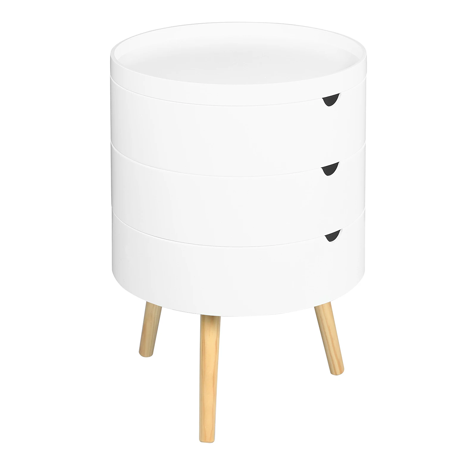 

1PC MDF White Bedside Tables Side Tables Cabinet Modern Scandinavian Design with Storage Space Bedroom Nightstand Table