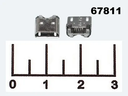 РАЗЪЕМ ПИТАНИЯ MICRO USB 5PIN ГНЕЗДО NOKIA 520/620 №14 (USB-B5-PA4) (РЗ-9280) |