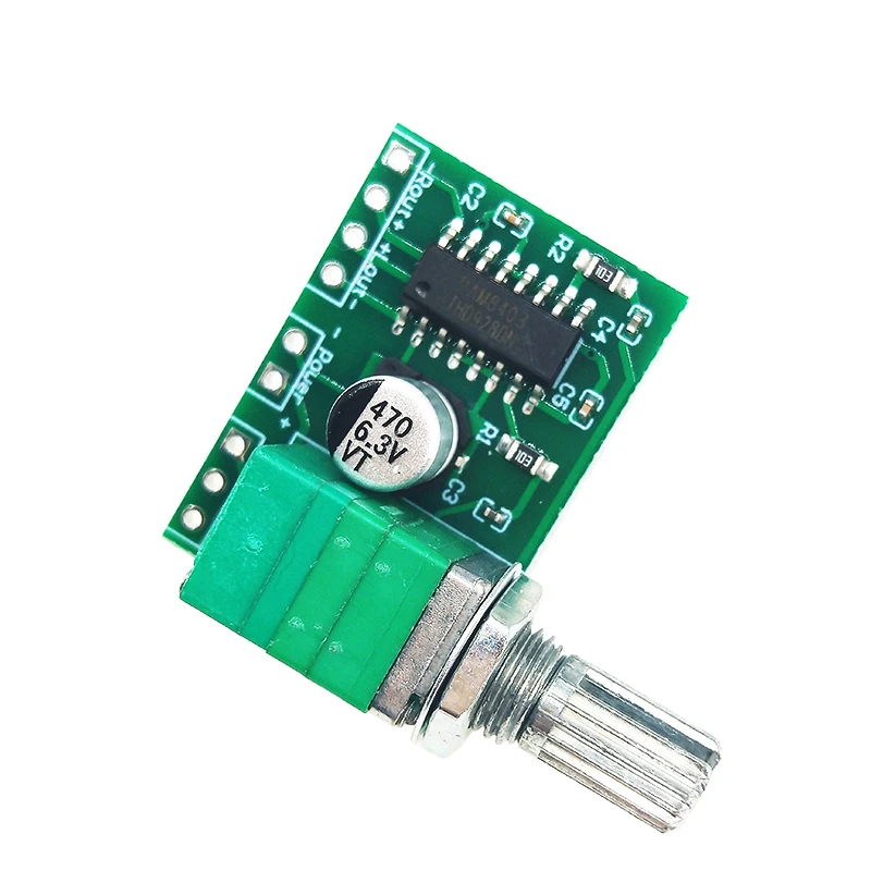 Плата цифрового усилителя мощности PAM8403 mini 5 в с переключателем потенциометра