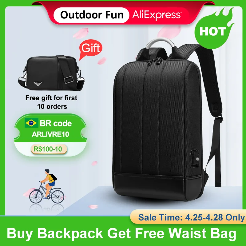 eurcool business thin laptop backpack waterproof backpacks usb charging men backpack business travel new design pюкзак ж