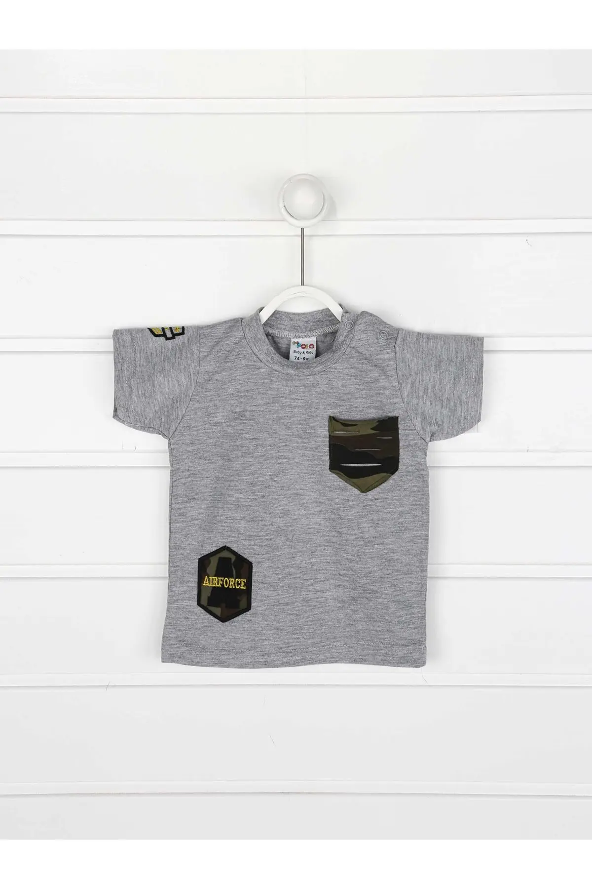 Серый Камуфляжный костюм с шортами для мальчиков |