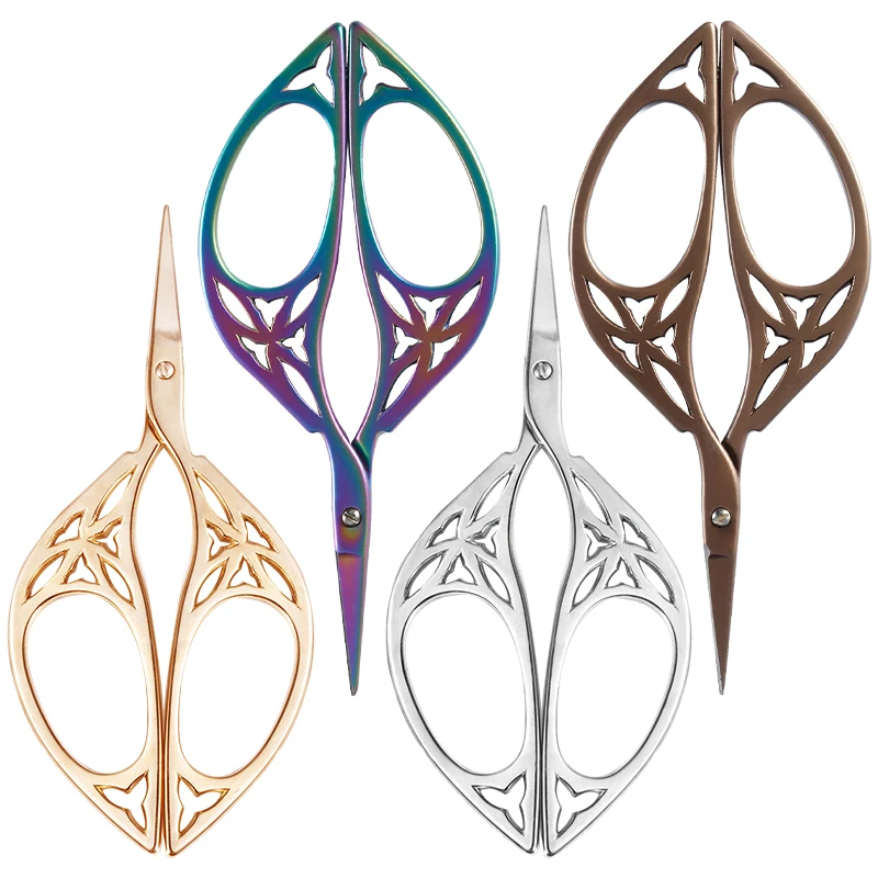 

Leaf Shape Scissors Vintage Fabric Sewing Scissors Retro Scissor Stainless Steel Sewing For Handicraft DIY Sewing Tools