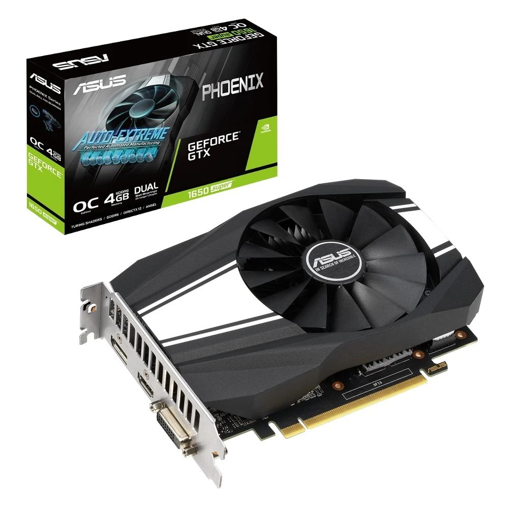 Видеокарта ASUS Phoenix nVidia GeForce GTX 1650 Super 1770MHz 4096MB 12002MHz 128 bit RTL [PH-GTX1650S-O4G] | Компьютеры и