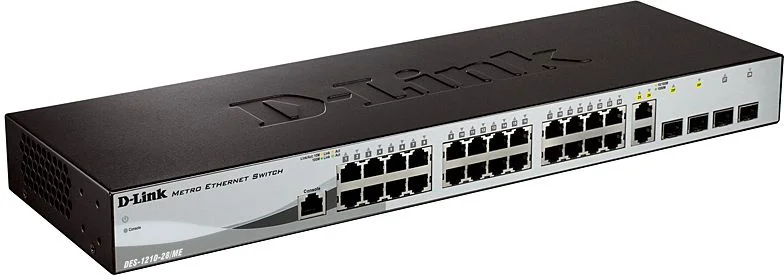Коммутатор D-Link DES-1210-28/ME/B3B 24x100Mb 2SFP управляемый | Компьютеры и офис