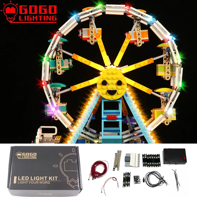 

GOGO LIGHT ING фирменный светильник ильник для Lego 31119 для развлечения колесо обозрения кубики «Парк» набор светильников игрушки (светильник без м...