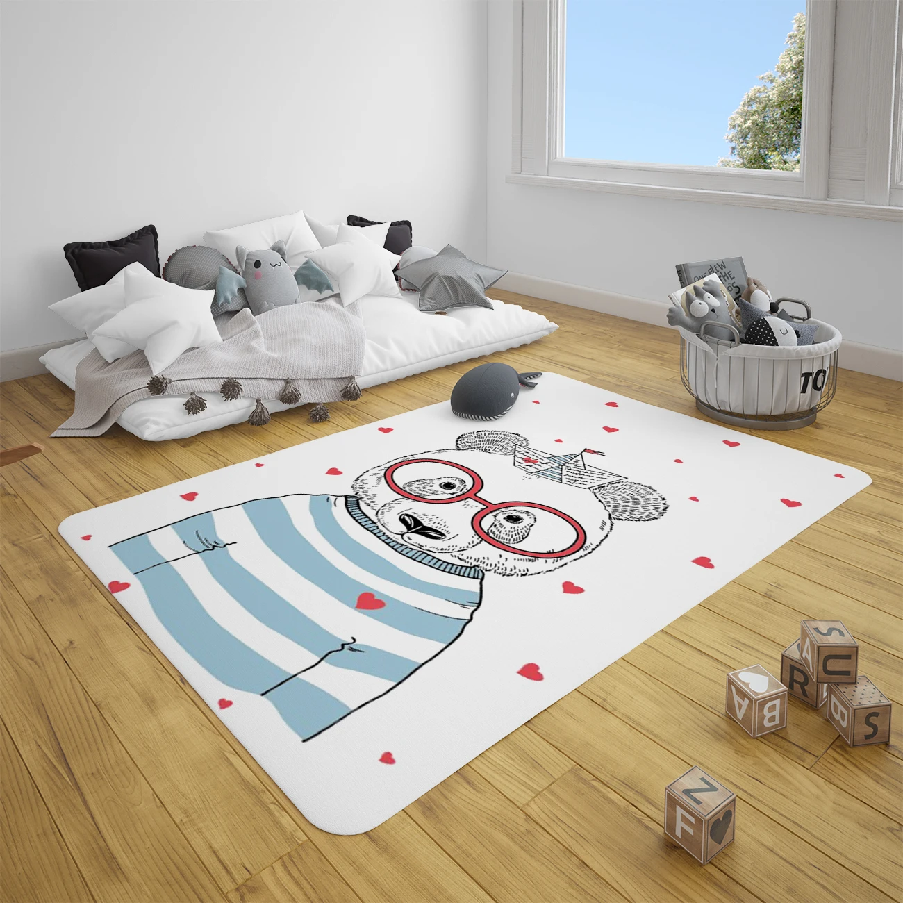 Ковер для детской комнаты нескользящий напольный коврик 2021 дюйма яркий белый