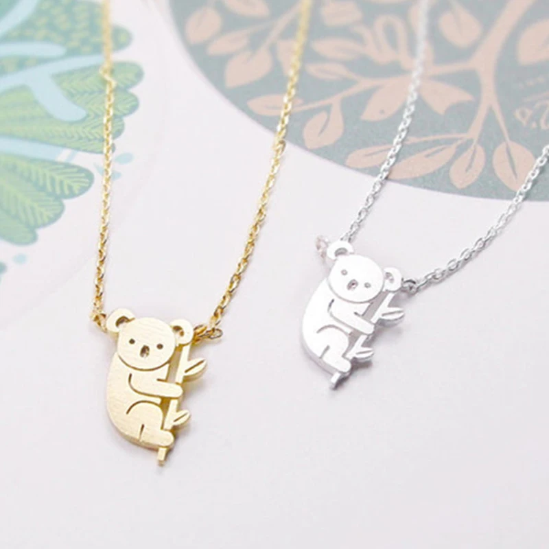Женское колье с подвеской в виде медведя | Украшения и аксессуары