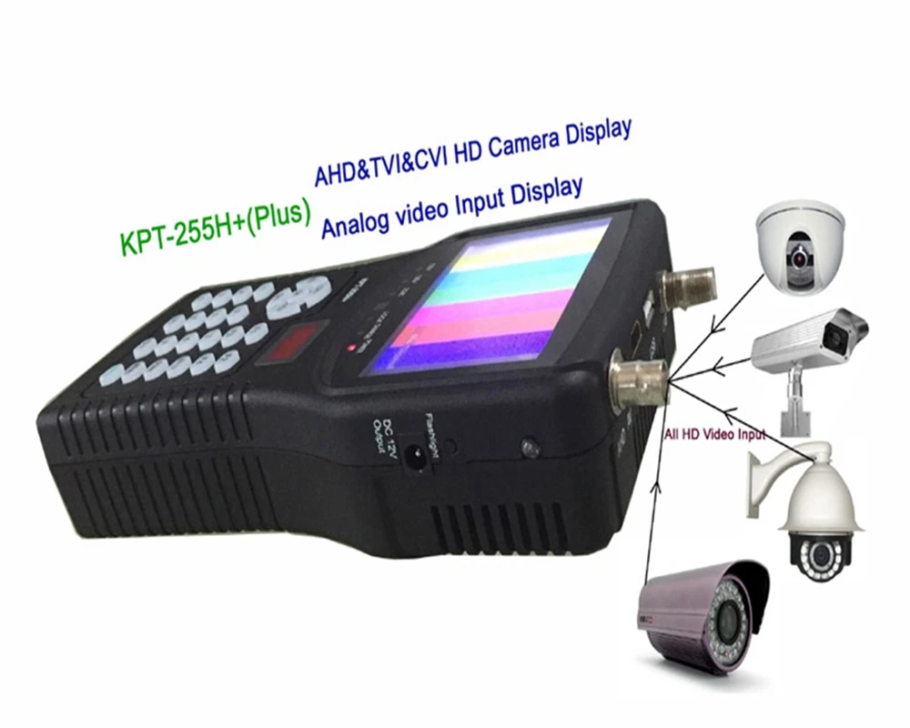 

[Genuine] KPT-255H+ AHD TVI CVI DVB-S2 Digital Satellite Finder 4.3 inch Meter CCTV camera lcd backlight kpt-255h plus